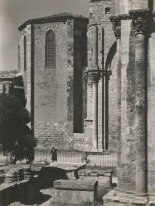 Saint-Gilles (Gard). Abteikirche, Rückseite