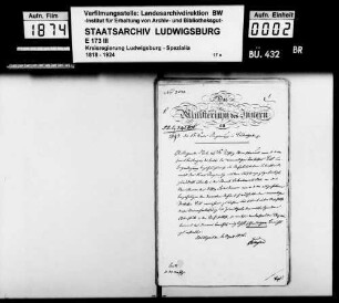 Bitte des nordamerikanischen Konsuls und ehemaligen Professors in Stuttgart Friedrich List um Begnadigung bzw. Rehabilitation