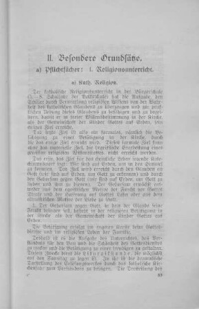 II. Besondere Grundsätze.