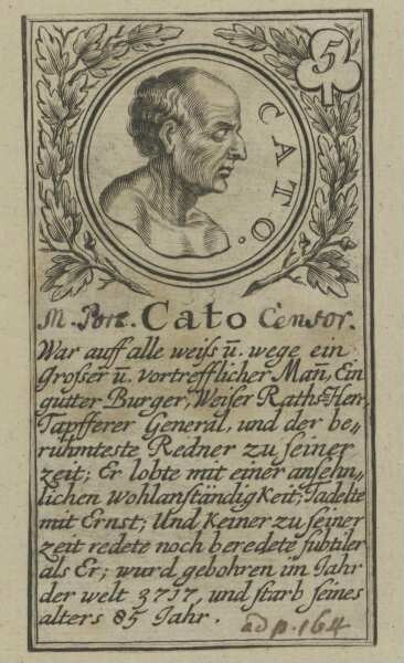 Bildnis Des Marcus Porcius Cato (Censorius) - Deutsche Digitale Bibliothek