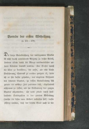 Vorrede der ersten Abtheilung