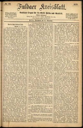 Ausgabe vom Samstag, den 18. November 1876.