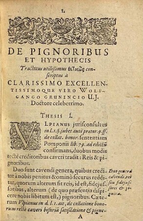 Tractatus de pignoribus et hypothecis