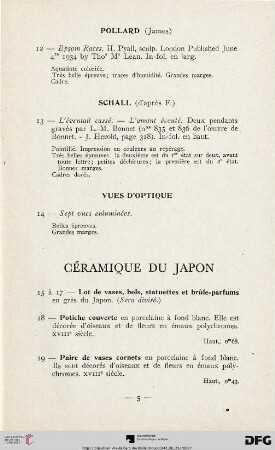 Céramique du Japon (Nr. 15-19)
