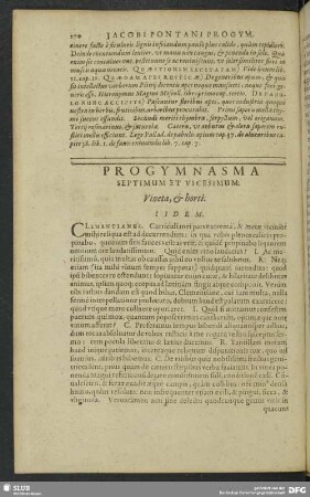 Progymnasma Septimum Et Vicesimum. Vineta, & horti