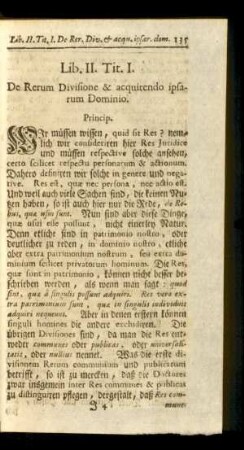 Tit. I. De Rerum Divisione & acquirendo ipsarum Dominio.