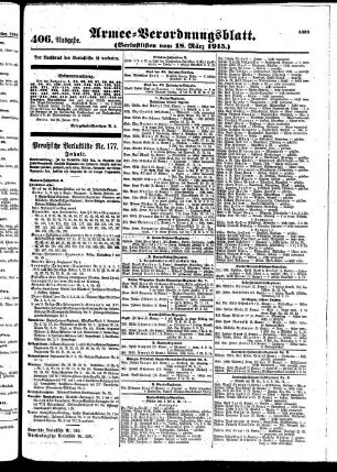 406.Ausgabe. Donnerstag, 18. März 1915