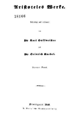 4: Rhetorik an Alexandros : Poetik / uebers. und erl. von Heinrich Knebel