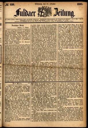 Ausgabe vom Mittwoch, den 17. Oktober 1883.