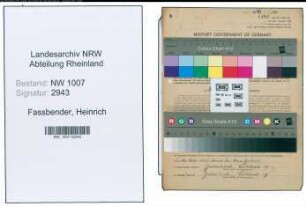 Entnazifizierung Heinrich Fassbender , geb. 03.03.1900 (Kaufm.Angestellter)