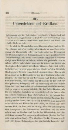 306-335 "Reformatoren vor der Reformation, vornehmlich in Deutschland und den Niederlanden" von C. Ullmann