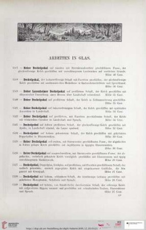 Arbeiten in Glas (Nr. 1517 - 1576)