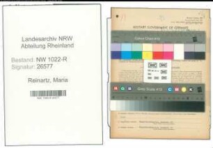 Entnazifizierung Maria Reinartz , geb. 24.09.1915 (Krankenschwester)