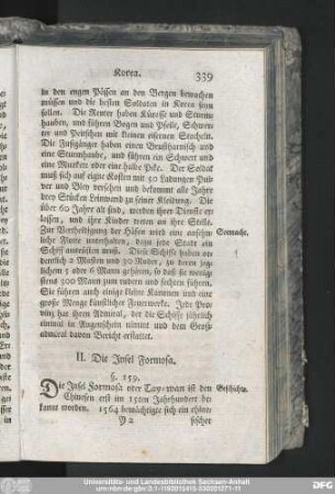 II. Die Insel Formosa.