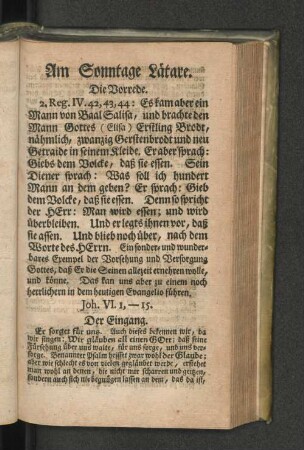 Am Sonntage Lätare.