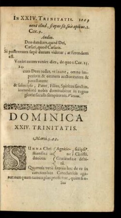 Dominica XXIV. Trinitatis.