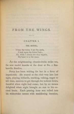 From the wings : a novel, 2