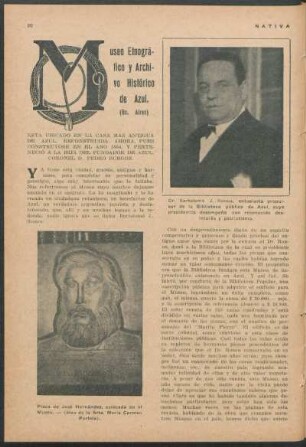 Museo Etnográfico y Archivo Histórico de Azul. (Bs. Aires)