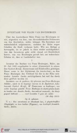 Inventare von Frans van Hocxbergen