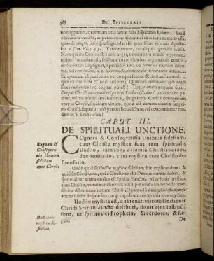 Caput III. De Spirituali Unctione.