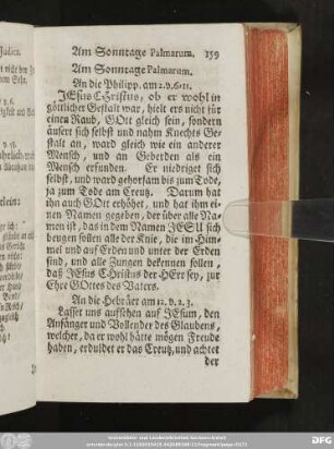 Am Sonntage Palmarum.