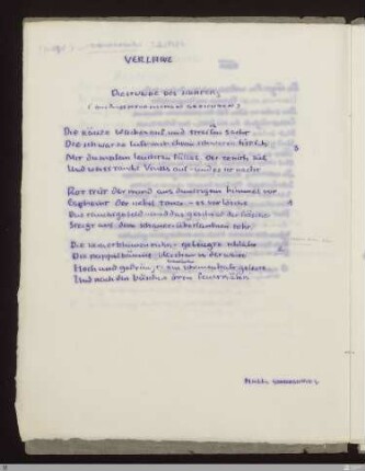 Die stunde des schäfers : [SW XVI: keine Sigle]; [SW XVI, S. 9/139] / Paul Verlaine