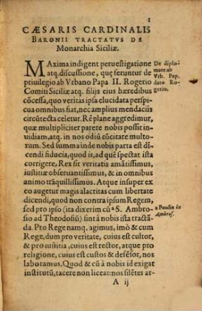 Tractatus de monarchia Siciliae : Acc. Ascanii Card. Columnae de eodem tractatu judicium