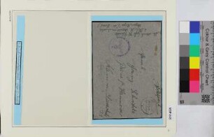 Privat-Feldpostbrief, Schiffsname/Landeinheit: Insel-Kommandant Bornholm, Feldpostnr. 65997; Frankatur, Mi.-Nr.: [Keine]; Poststempel: Feldpost d 27.7.43; Nebenstempel: Dienststelle Feldpost-Nr. 65997