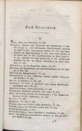 Sach-Verzeichniß.