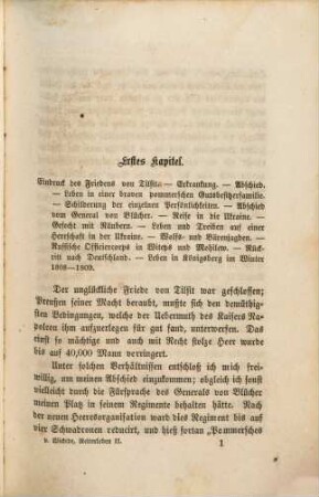 Ein deutsches Reiterleben : Erinnerungen eines alten Husaren-Officiers aus den Jahren 1802 bis 1815. 2, Reise in Rußland, Eintritt in das Corps des Majors von Schill ...
