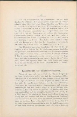 Klassifikation der Milchsäurebakterien.