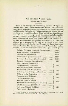 Was auf alten Weiden wächst