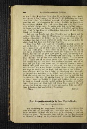 ¬Der¬ Schreibunterricht in der Volksschule
