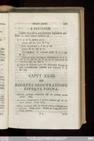 Caput XXXII. De Abortus Procuratione Eiusque Poena.