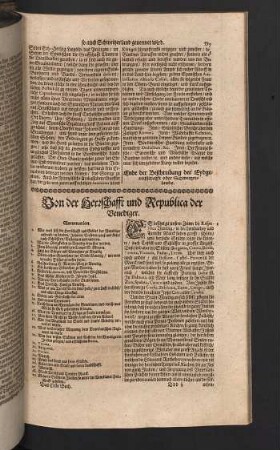 Von der Herrschafft und Republica der Venediger.