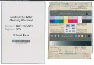 Entnazifizierung Hans Schmid , geb. 04.08.1909 (Elektroingenieur)