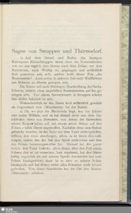 Sagen von Struppen und Thürmsdorf