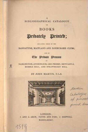 A bibliographical catalogue of books privately printed