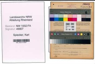 Entnazifizierung Karl Spiecker, geb. 05.10.1905 (Kaufmann)