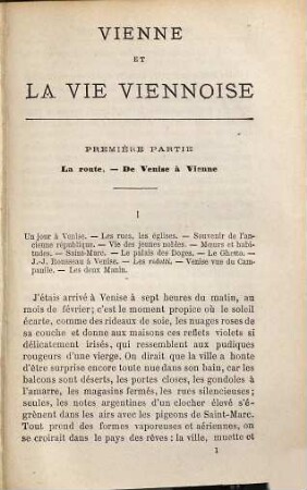 Vienne et la vie Viennoise