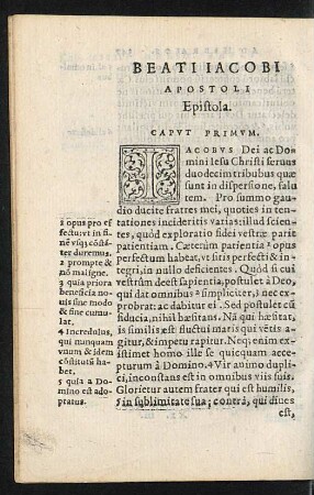 Beati Iacobi Apostoli Epistola.