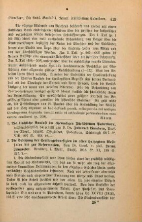 413-415 [Rezension] Linneborn, Johannes, Die kirchliche Baulast im ehemaligen Fürstbistum Paderborn