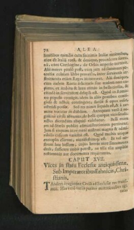 Caput XVII. Vices in statu Ecclesiae antiquissimae. Sub Imperatoribus Ethnics, Christianis.
