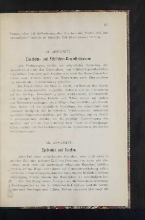 XII. Abschnitt. Epidemien und Seuchen.