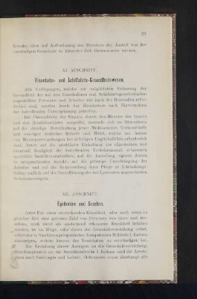 XII. Abschnitt. Epidemien und Seuchen.