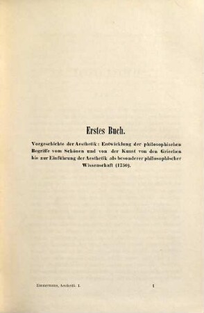 Geschichte der Aesthetik als philosophischer Wissenschaft