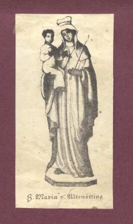 Darstellungen Marias mit Jesus (kleines Andachtsbild)
