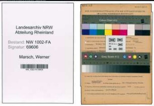 Entnazifizierung Werner Marsch, geb. 18.03.1904 (Prokurist)