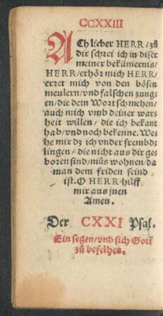 Der CXXI Psal. - Der CXXX Psal.