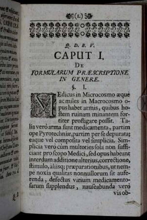Caput I. De formularum præscriptione in genere.